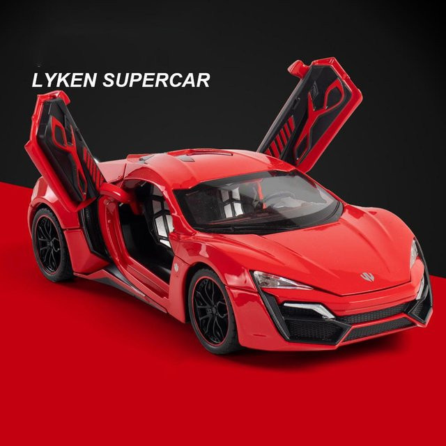 Linyi toy car Lykan Automodell Spielzeug, 1:24, mit Licht und Sound, ab 14 Jahren - Bild 1