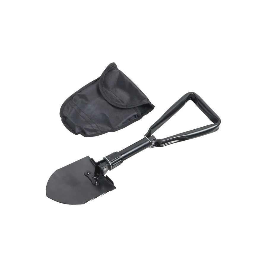 LUX-TOOLS Klappspaten aus Carbonstahl in Schwarz mit Polyamidtasche, Länge: 46 cm - Bild 2