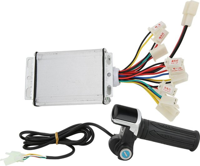 Bürstenloses E-Bike-Controller-Set mit 1000W und Multifunktions-Daumengasgriff inklusive Sperranzeige in Weiß - Bild 1