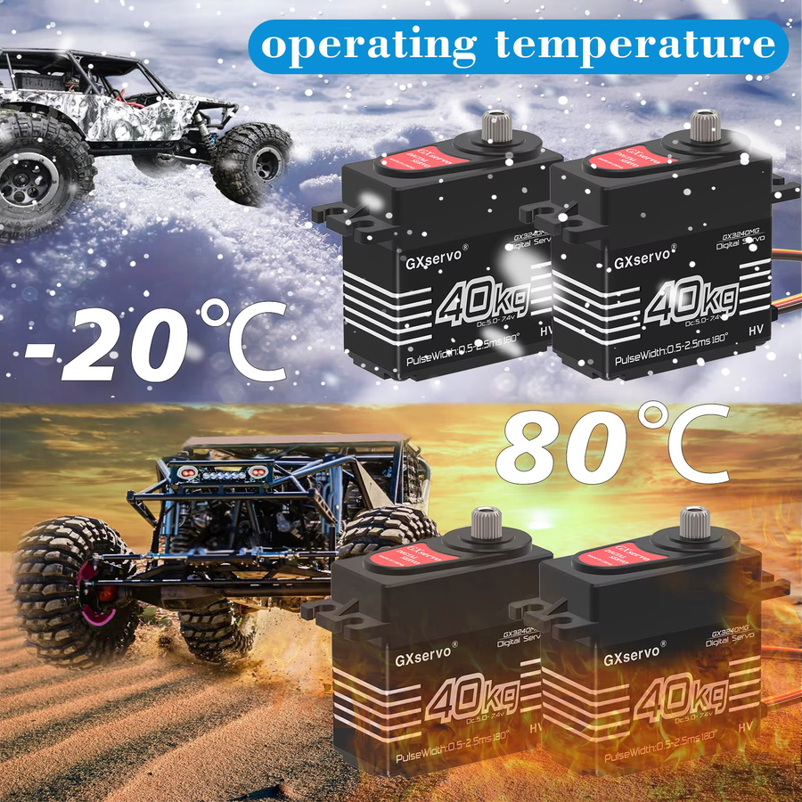 Yipinservo Digital-Servo, 40kg, Wasserdicht, für 1:8 1:10 RC Crawler Auto Roboter - Bild 4