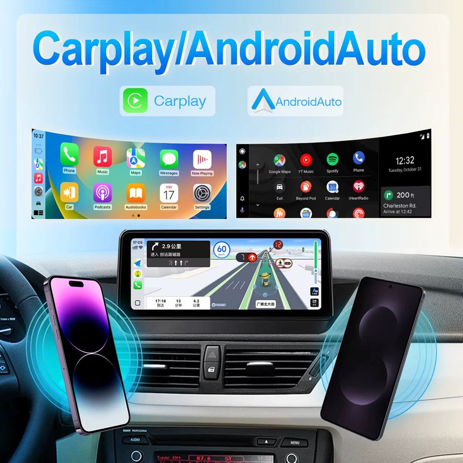 DMDNAVI Kabelloses CarPlay Multimedia-Radio mit 10,25 Zoll Touchscreen für BMW X1 E84 2009-2015, AndroidAuto, AirPlay, Bluetooth und GPS-Navigation, Schwarz - Bild 4