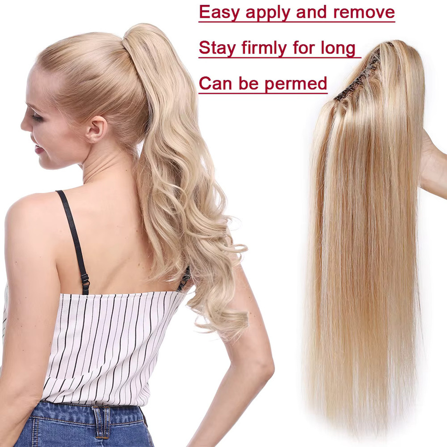 Sego Pferdeschwanz Haarverlängerung, natürliches menschliches Haar, Damen - Bild 3
