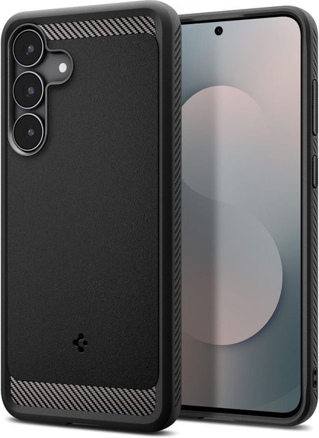 Spigen Rugged Armor Schutzhülle für Samsung Galaxy S25 FE in Mattschwarz - Bild 1