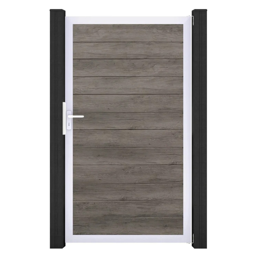 GroJa Tor Basicline Schmal 1-flg. Monument Oak Rahmen EV1, Farbe: Braun, B: 100 cm, H: 180 cm - Bild 2