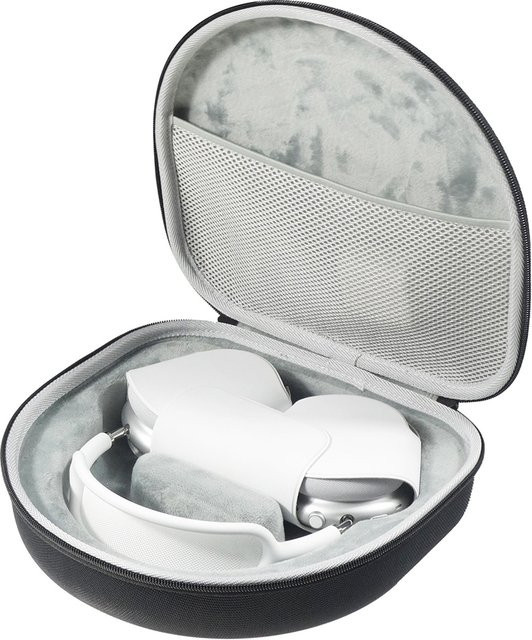 Wasserdichtes EVA-Reiseetui mit Netztasche für Apple AirPods Max in Schwarz - Bild 1