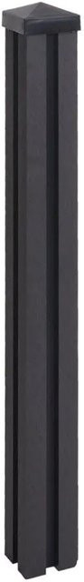 MCW WPC-Pfosten Sarthe Stecksystem für WPC-Zäune, anthrazit, Höhe: 98 cm - Bild 1