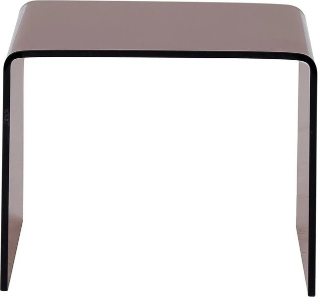 Nachttisch Suzana Vente-unique aus Sicherheitsglas in Braun und Transparent, Breite: 50 cm - Bild 1