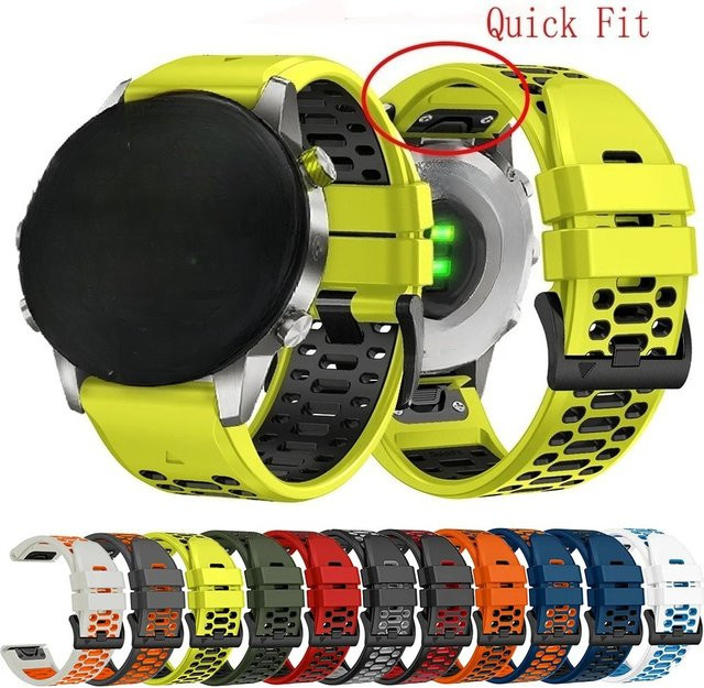 Uhrenarmband Silikon, Bunt, Unisex, Quickfit 22 26 mm - Bild 1