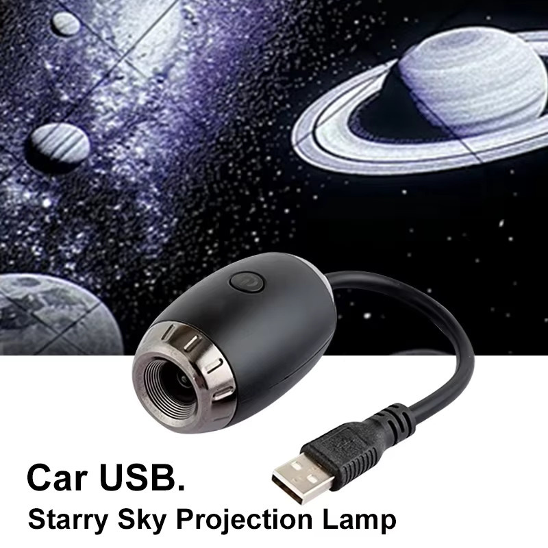 Salange Auto-Ambiente-Projektionslampe mit einstellbarem Fokussierabstand und USB-Anschluss in Schwarz - Bild 2