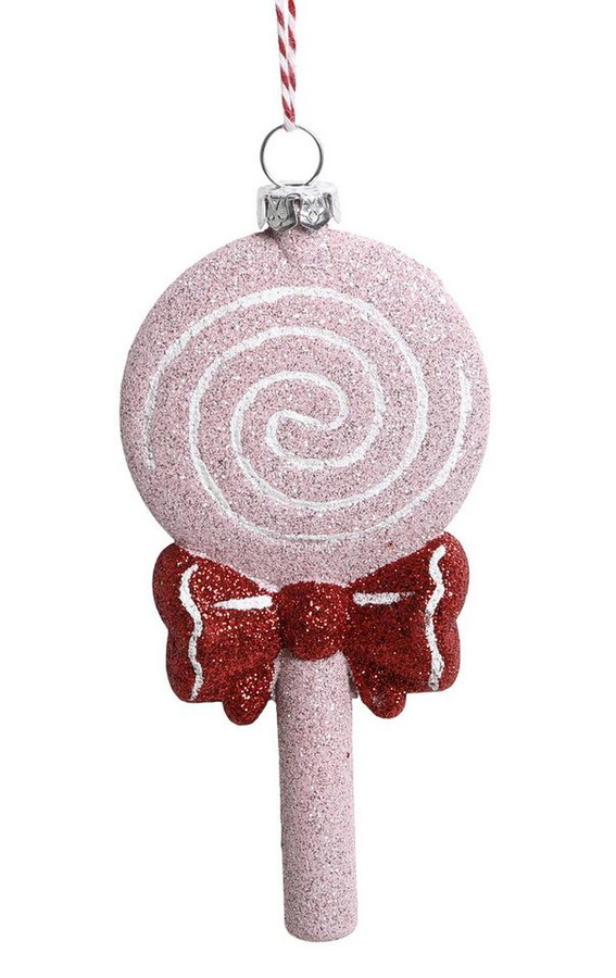 Chic Antique Christbaumkugel Candy Lutscher in Pink - Bild 1
