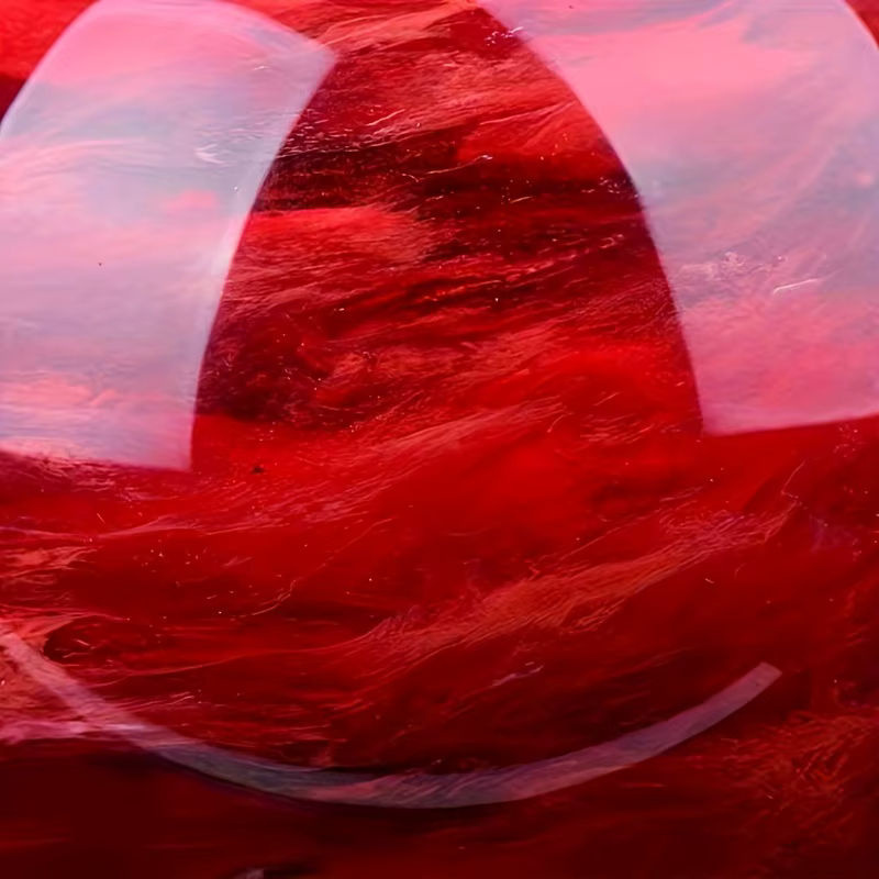 Rote Kristallquarzkugel aus Glas als runde Heimdekoration - Bild 5