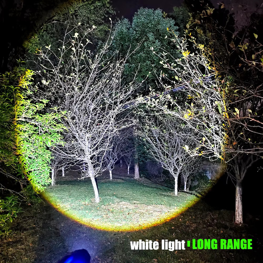 ESMARTER Hochleistungs-LED-Laser-Taschenlampe aus Aluminium mit Digitalanzeige und Zoom, wiederaufladbare taktische Laterne für Outdoor und Notfälle - Bild 4
