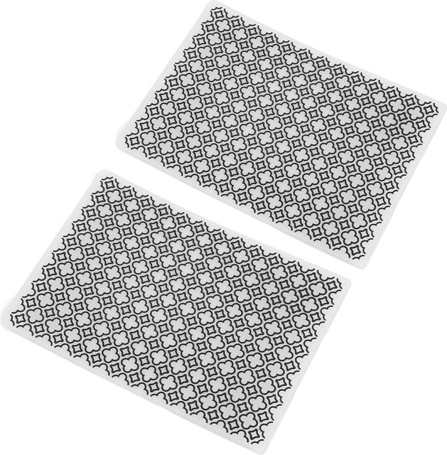 GoolRC 2er-Set Prägefolder Prägeschablonen aus Kunststoff für DIY Papierbasteln in Weiß - Bild 1