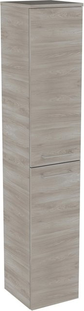 Fackelmann Bad-Hochschrank Lima in Braun mit Soft-Close-Türen, B/T/H: 30,2 x 32,0 x 160,4 cm - Bild 1