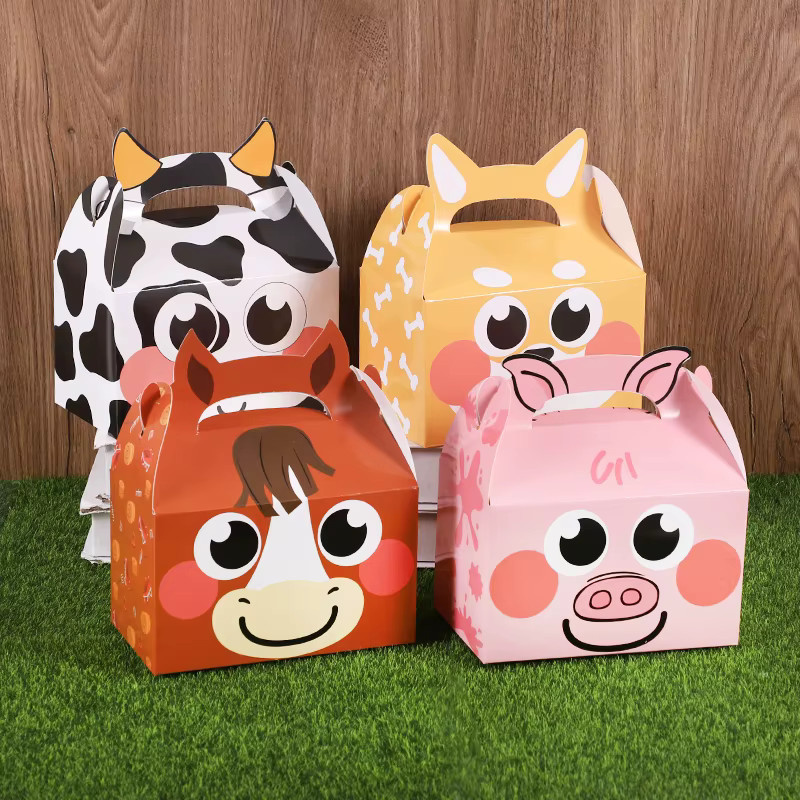 ZQNYCY 5er Set Dschungel Tier Candy Boxen Multicolor für Geburtstag und Baby Shower als Geschenkverpackung für Kinder - Bild 2