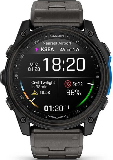 Garmin D2 Mach2 Smartwatch, Titan, Saphirglas, 51 mm, Schwarz, Unisex - Bild 1