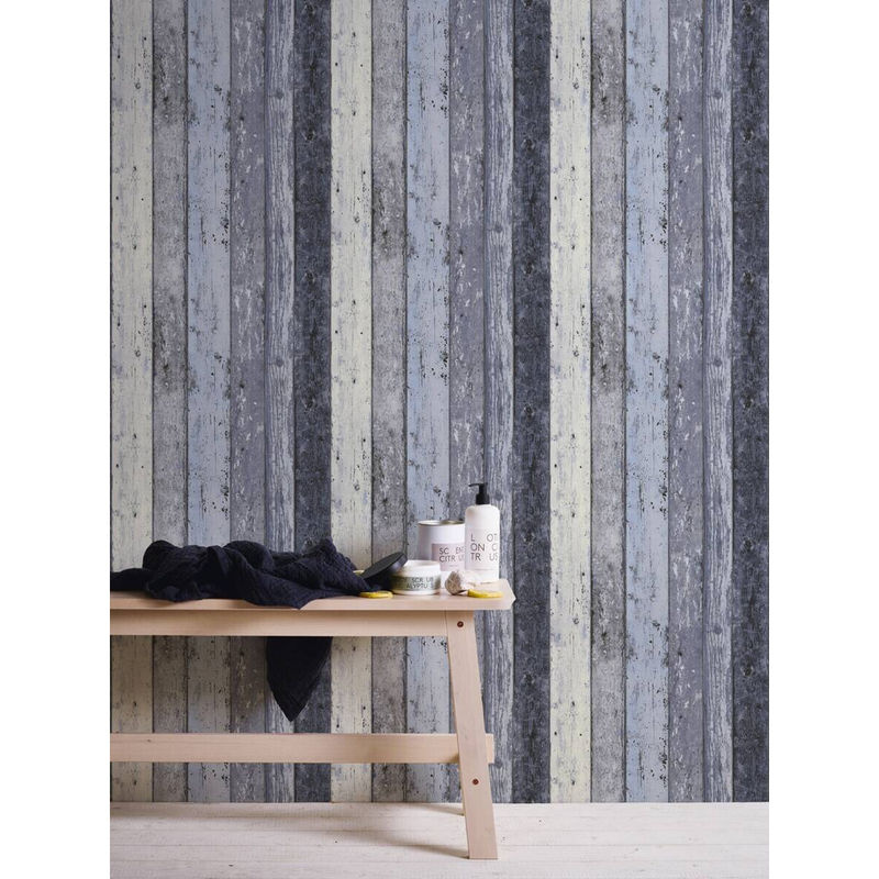 A.S. Création Vliestapete Best of Wood & Stone 2nd Edition Holzoptik Blau B: 53 cm, L: 1005 cm - Bild 2