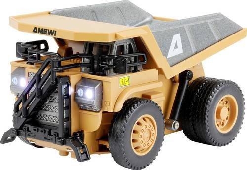 Amewi Mini-Kipper, Elektro Baufahrzeug, Metall, 1:64, RTR, ab 6 Jahre - Bild 1