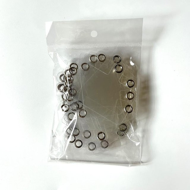 50 Stück Market-5 Universelle Handy-Lanyard Anti-Verlust Karten-Dichtung in Transparent und Silber - Bild 1