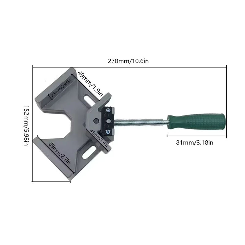 EQZ Eckklemme mit verstellbarer Schwenkbacke aus Aluminiumlegierung für 90-Grad-Winkel bei der Holzbearbeitung und beim Schweißen - Bild 6