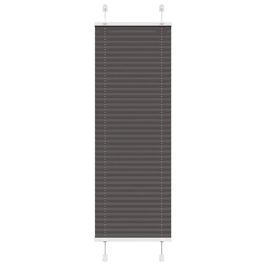 vidaXL Plissee Schwarz semi-transparent aus Polyester B: 45 cm, H: 100 cm - Bild 2