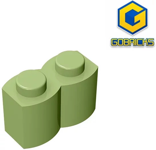 Gobricks GDS-749 Palisade Brick 1x2, Zubehör, grün - Bild 1
