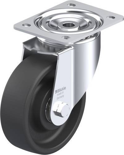 Blickle Lenkrolle LI-POHI 150HK in Grau mit Schraubbefestigung und Stahlteil, Rad-Durchmesser: 150 mm, Tragfähigkeit: 350 kg - Bild 1
