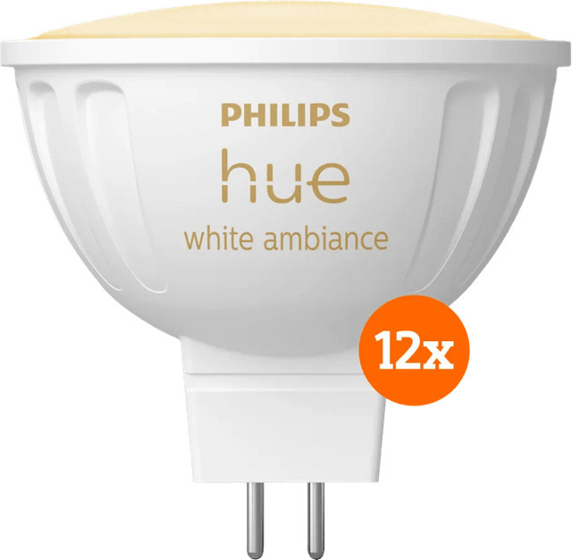 Philips Hue Spot White Ambiance LED Reflektor MR16 GU5.3 12er-Pack dimmbar mit Bluetooth - Bild 1