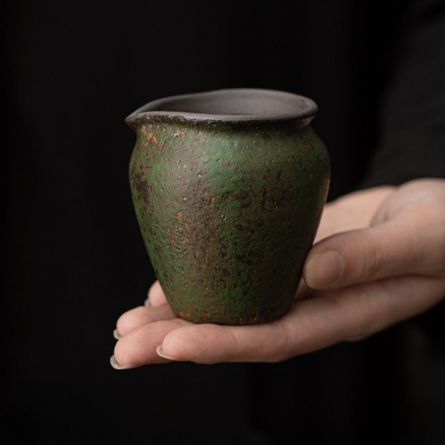 Chinesische Keramik-Teetasse im Retro-Stil, Grüne Kung Fu Tee-Zubehör Tasse für Haushalt und Teezeremonien - Bild 1