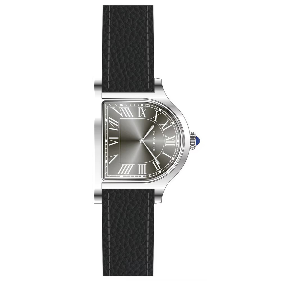 FARASUTE Armbanduhr, Quarz, Edelstahl, Silber, Leder, Saphirglas, Unisex - Bild 2