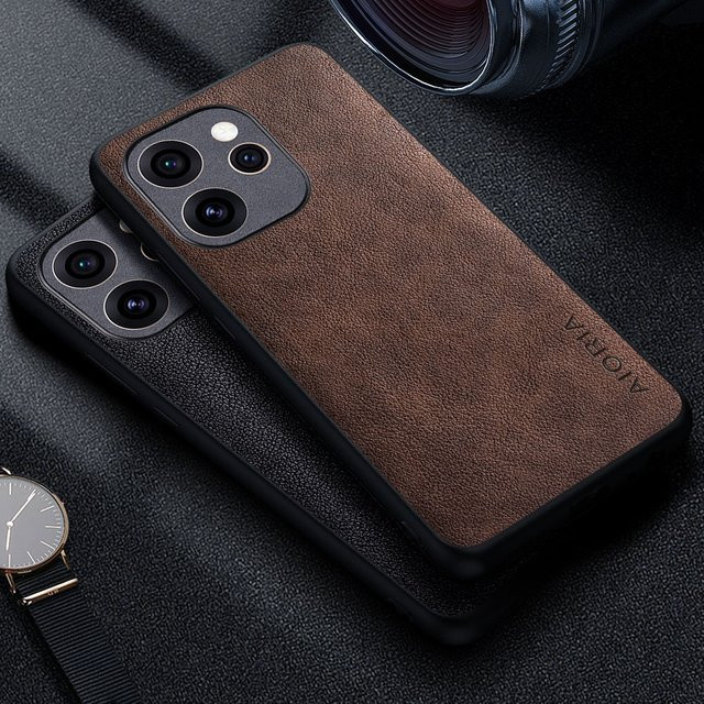 Premium Leder Handyhülle im Retro-Business-Stil für Oppo Reno 15 Pro Max 15F in Schwarz - Bild 1