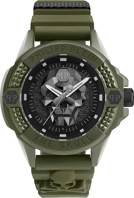 Philipp Plein Herrenuhr, Quarz, Keramik, Silikon, 44 mm, Schwarz, 5 ATM - Bild 1