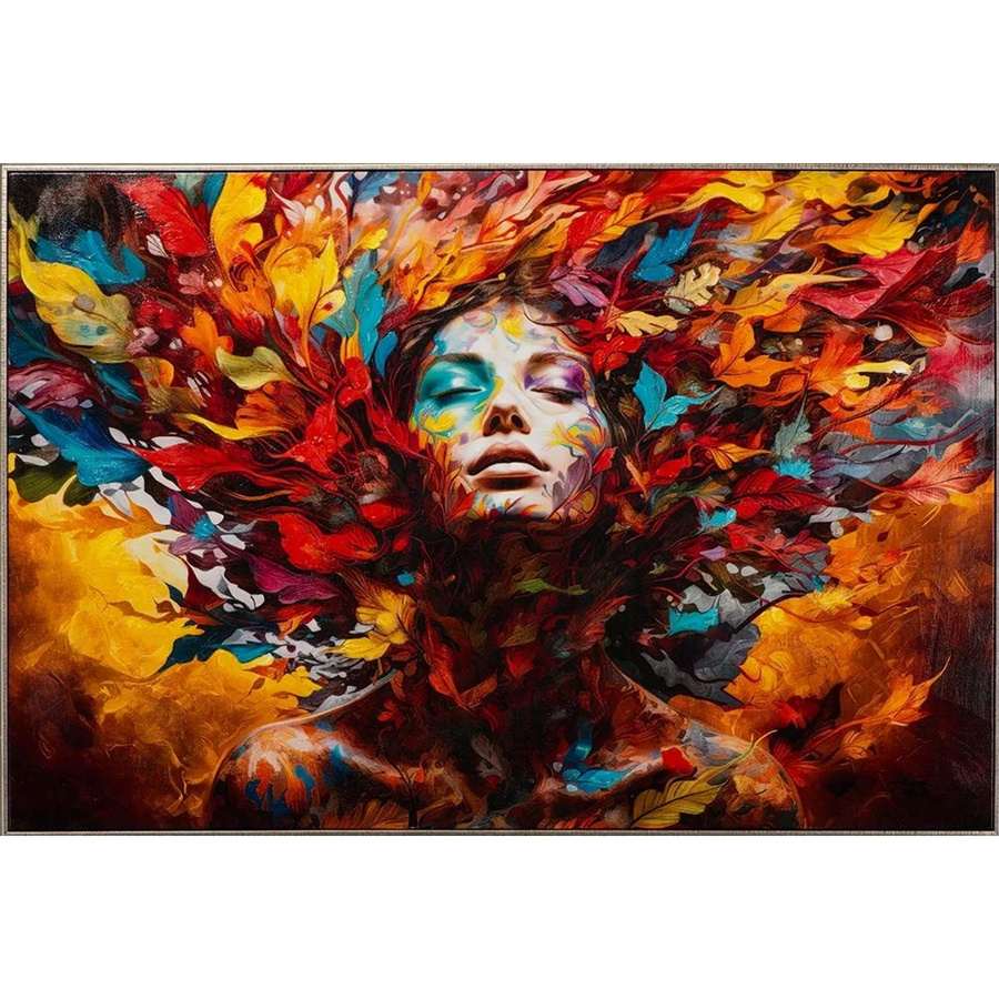 Art Universe Leinwandbild Dream of Leaves Modern Botanical Illustration Multicolour B: 81 cm, H: 121 cm - Bild 2