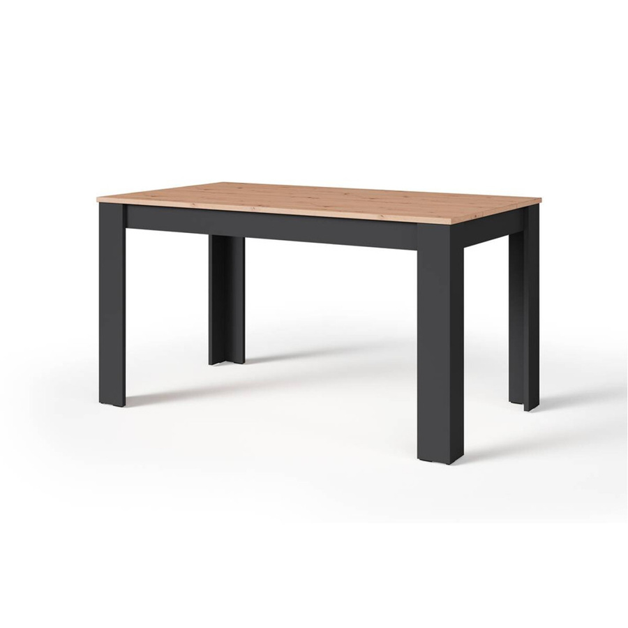 byLIVING Esstisch NORI modern rechteckig in Anthrazit und Eiche-Optik, B/T/H: 140 x 80 x 75 cm - Bild 3