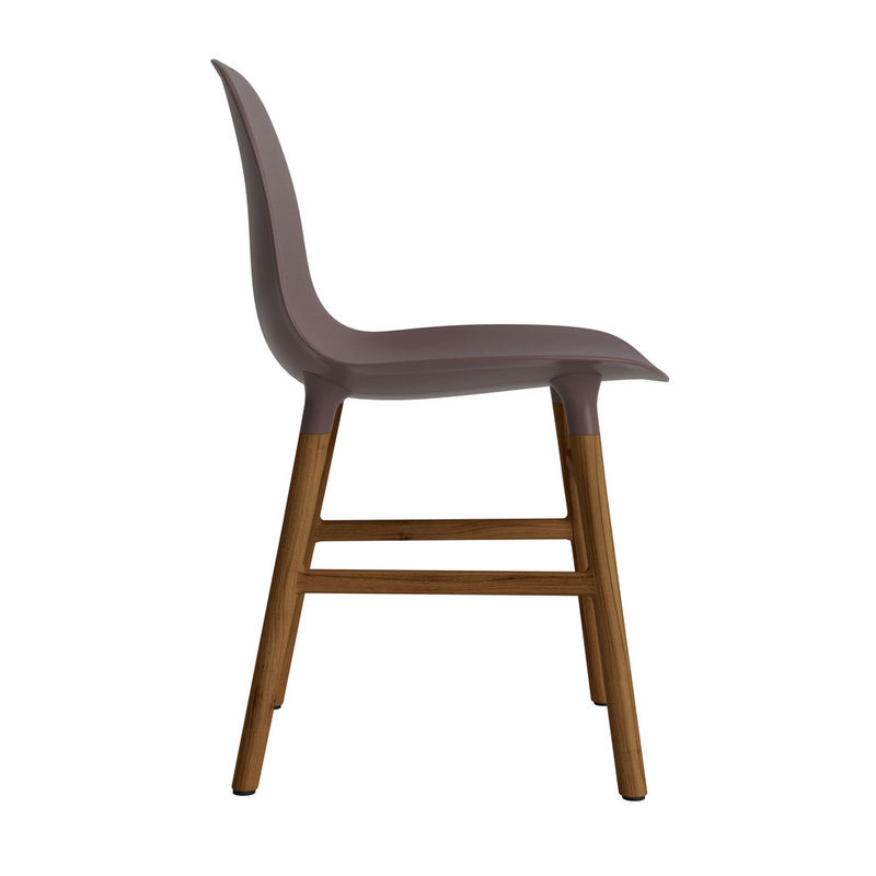 Normann Copenhagen Form Stuhl mit Holzgestell und Kunststoffschale in Braun im skandinavischen Design - Bild 3
