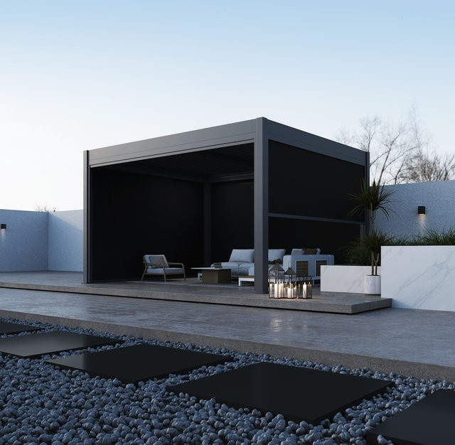 Paragon Outdoor Seitenteil für Pergola Grand Tuscan 10 in Grau, B: 279 cm, H: 237 cm - Bild 1