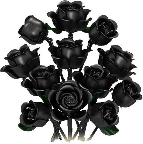 Linyi toy Konstruktionsset Blumen Rose Schwarz ab 6 Jahren - Bild 1