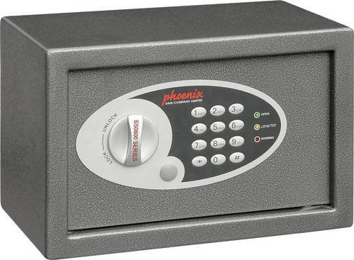 Phoenix SS0801E VELA HOME & OFFICE Einbruchschutztresor mit Zahlenschloss in Graphitgrau, B: 31 cm, T: 20 cm, H: 20 cm - Bild 1