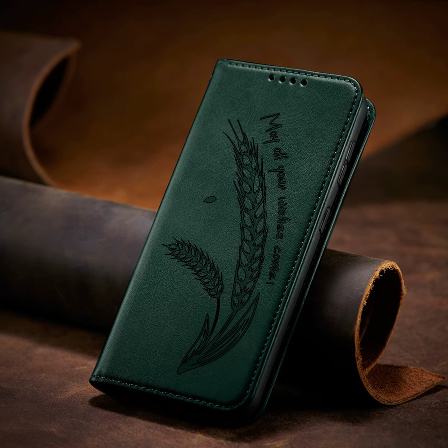 HKNR 3D Magnetische Leder Telefon Brieftasche Hülle im Flip-Cover Design für Honor 200 Pro 90 Lite X9c X7c X9b X8b X7b X6b X9a X8a X7a X7 X9 5G in Grün - Bild 2
