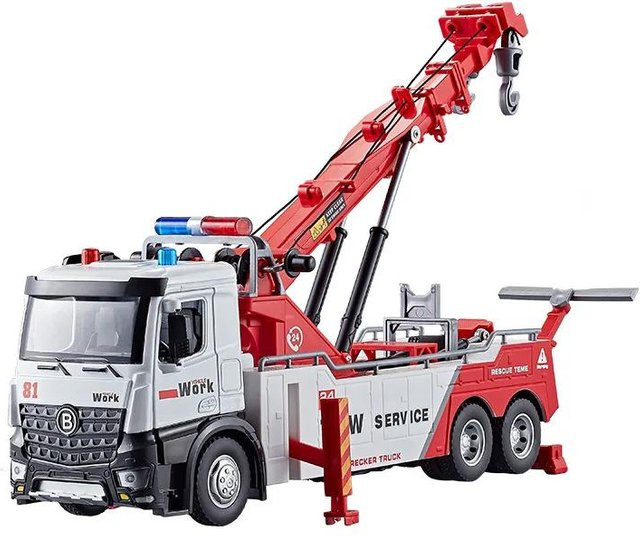 Ingenieurfahrzeug Abschleppwagen Modell, 1:18, Metall, rot, ab 14 Jahren - Bild 1