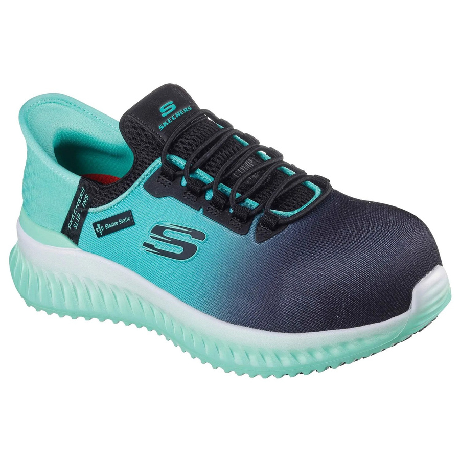 Skechers Sicherheitsschuhe Ombray Tilido Damen S1P Schwarz-Türkis Größe 36 - Bild 2