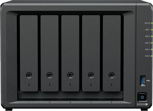 Synology DS1525+ NAS-System in Schwarz - Bild 1