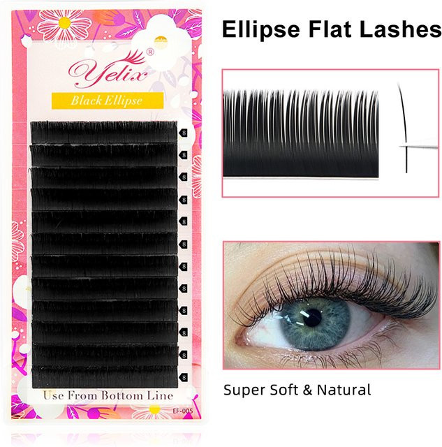 Yelix Wimpernverlängerung, 8–15 mm, dunkelschwarz, matt, Unisex - Bild 1