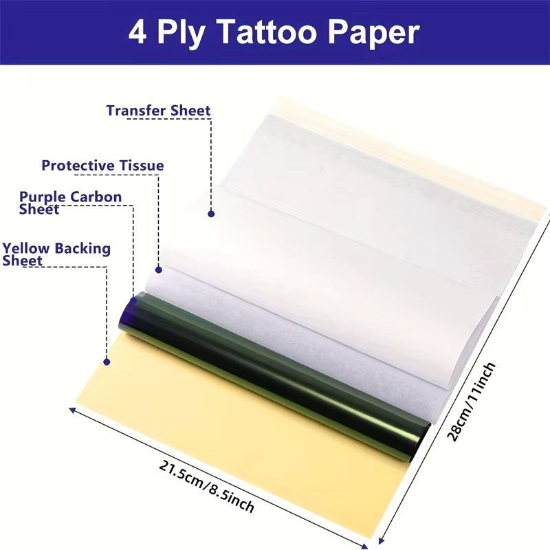 JC TATTOO Tattoo Transfer Papier A4 Thermopapier für Tattoo Transfer Maschinen und Schablonen - Bild 2