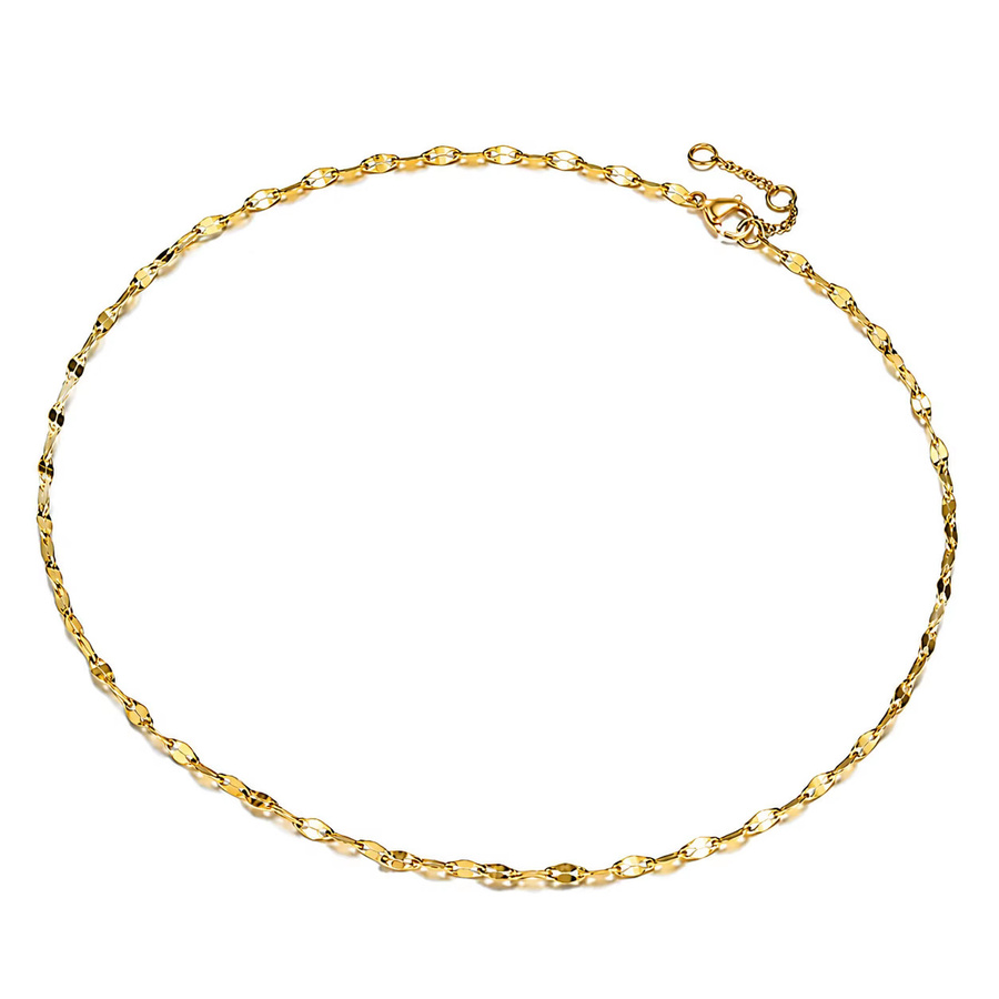St.delan Halskette, 14K vergoldet, Edelstahl, Gold, Damen, 35/42 cm - Bild 3