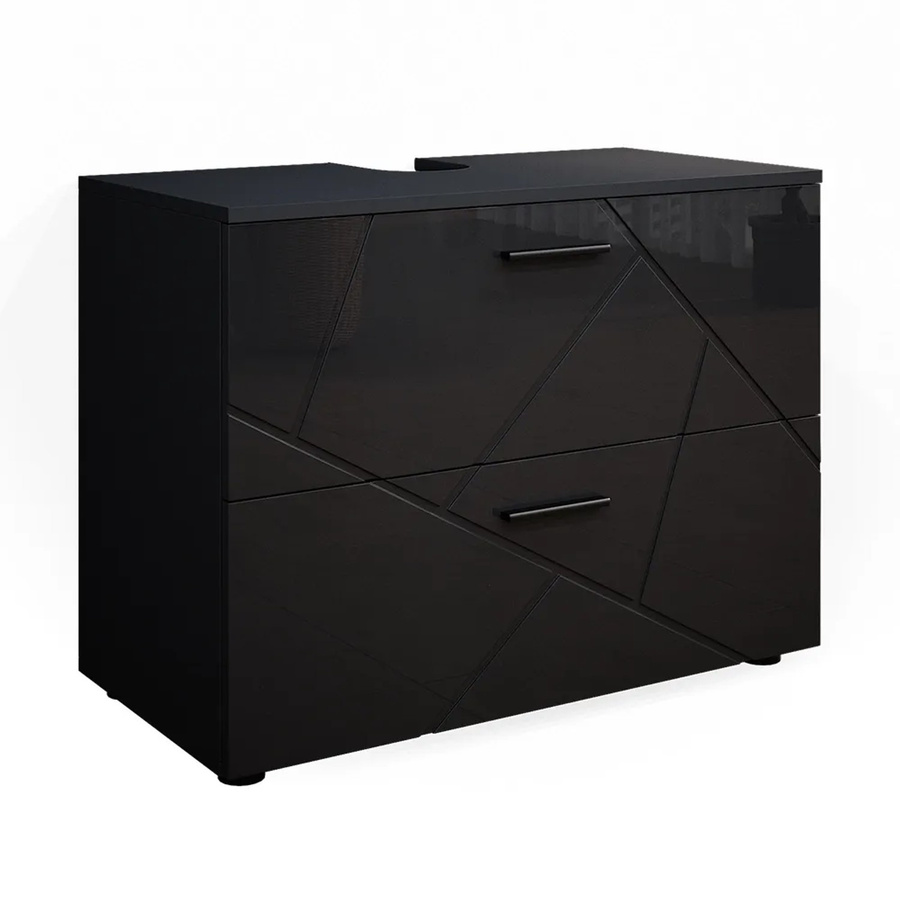 Vicco Waschtischunterschrank Irma Anthrazit Hochglanz Breite: 80 cm - Bild 3