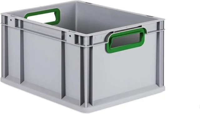 PROREGAL Eurobox Nextgen Color Transportbox mit Griffen, Grün, H x B x T: 22 x 30 x 40 cm, 20 Liter - Bild 1