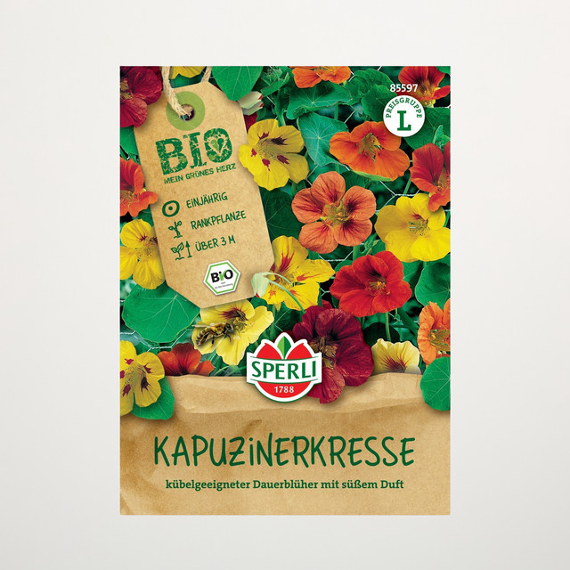 Sperli Kapuzinerkresse Samen BIO Kletterpflanze für Beet und Balkon - Bild 1