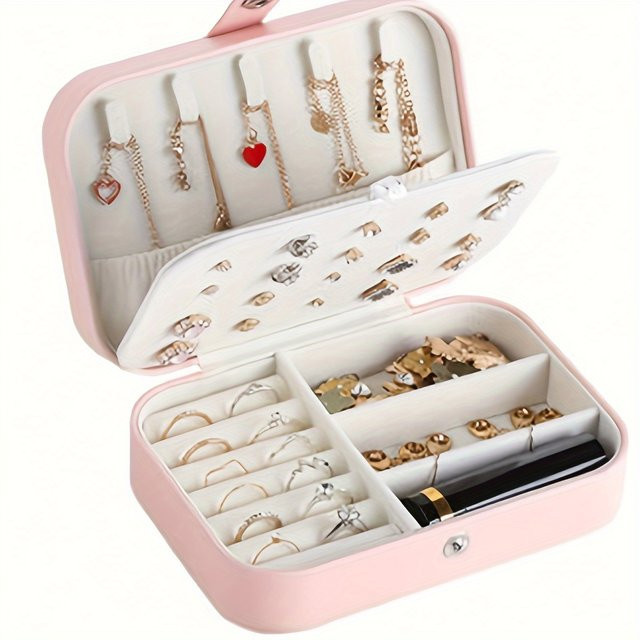 Schmuckaufbewahrungsbox Set in Pink für Ohrringe, Halsketten und Ringe - Bild 1