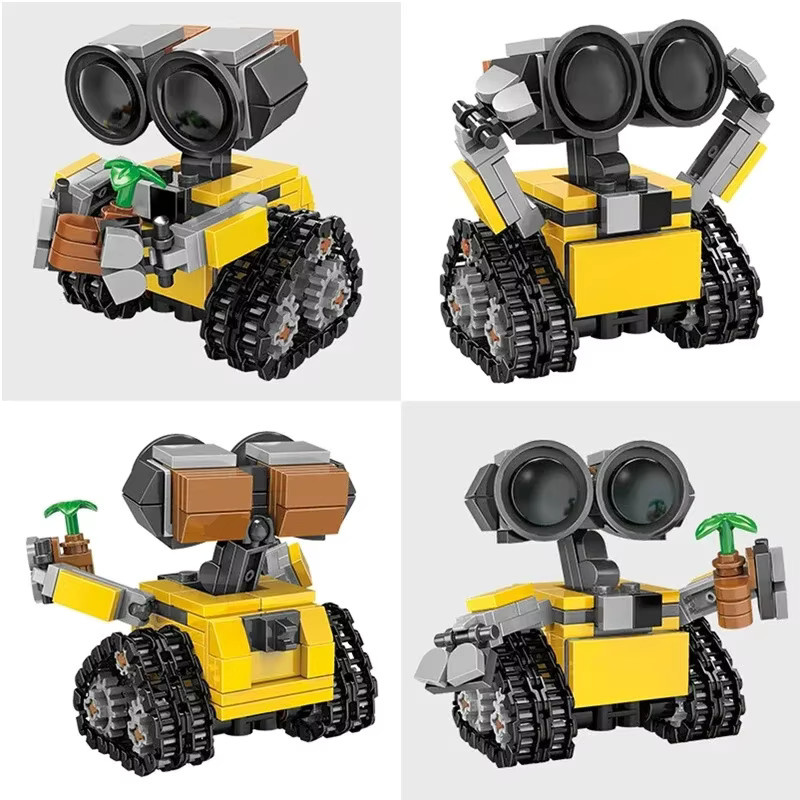 Bandai Disney Wall-E Mini Baustein Set, Gelb, Kreatives MOC Modellbau Spielzeug für Kinder - Bild 2